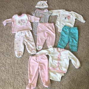 Baby girl lot of 4 sets of outfits